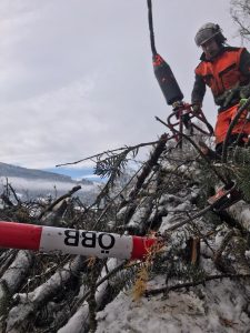 Hubschrauber Holzbringung Leogang